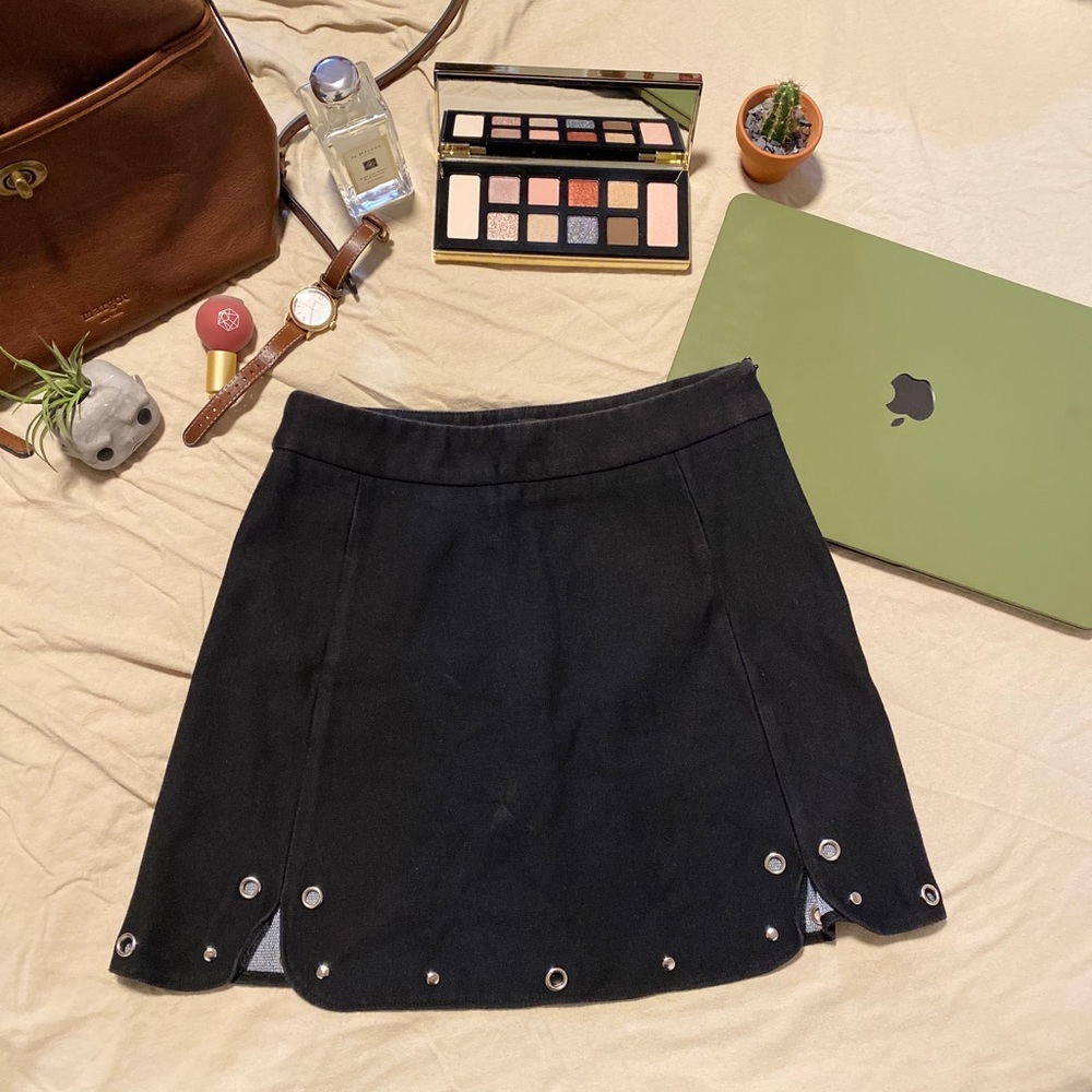 Black Mini Skirt with Cute Details
